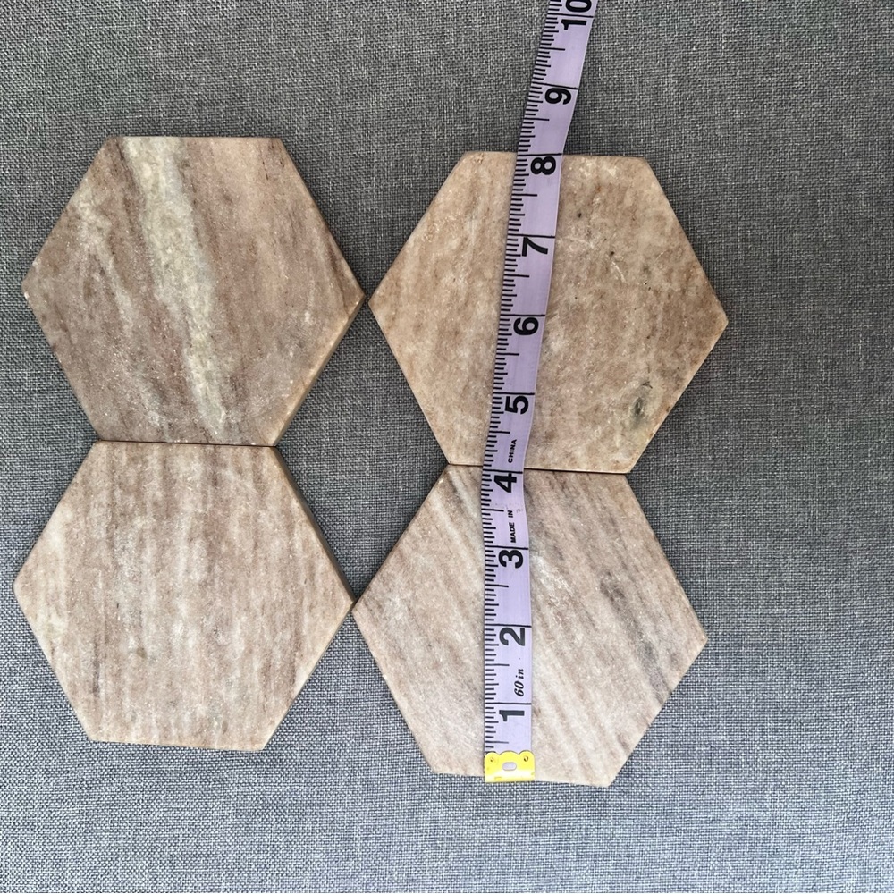 Hexagonal Stone Coasters - Picture 4 of 7